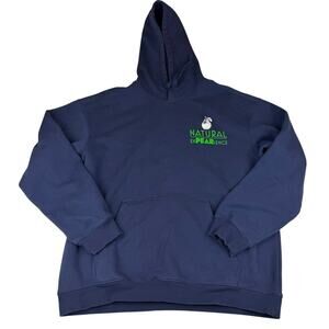 H&M Relaxed Fit Navy Hoodie Custom Logo Size L